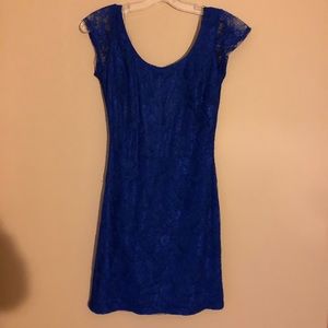 Tight dark blue dress